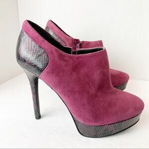 Bandolino Purple Suede Platform Bootie SZ 5.5